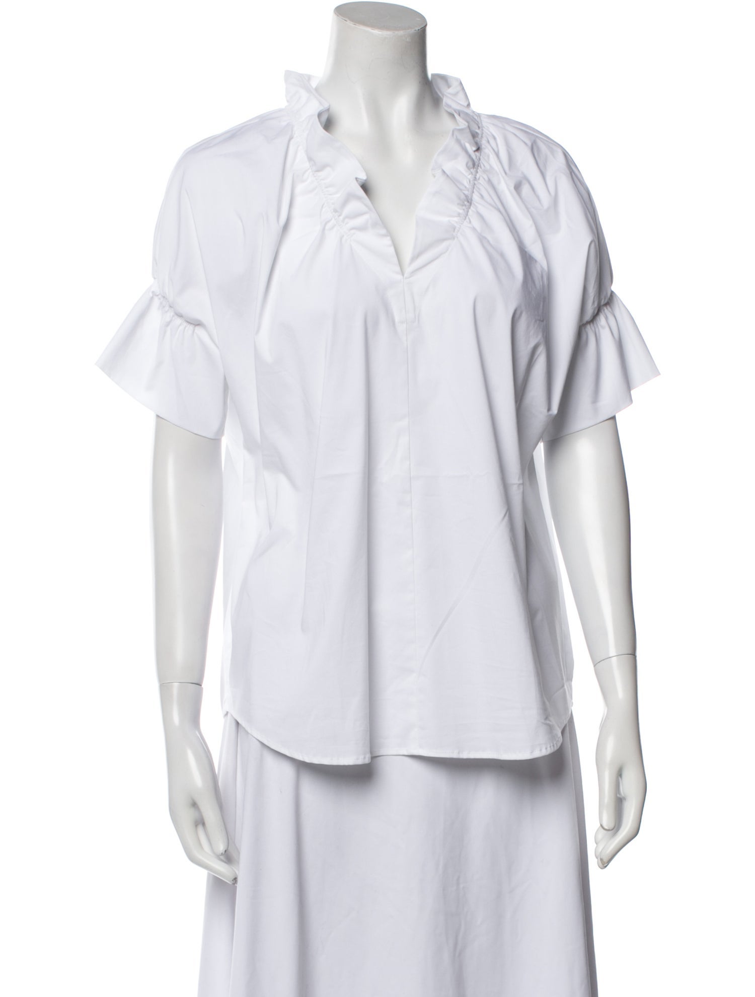 Finley V-Neck Short Sleeve Blouse