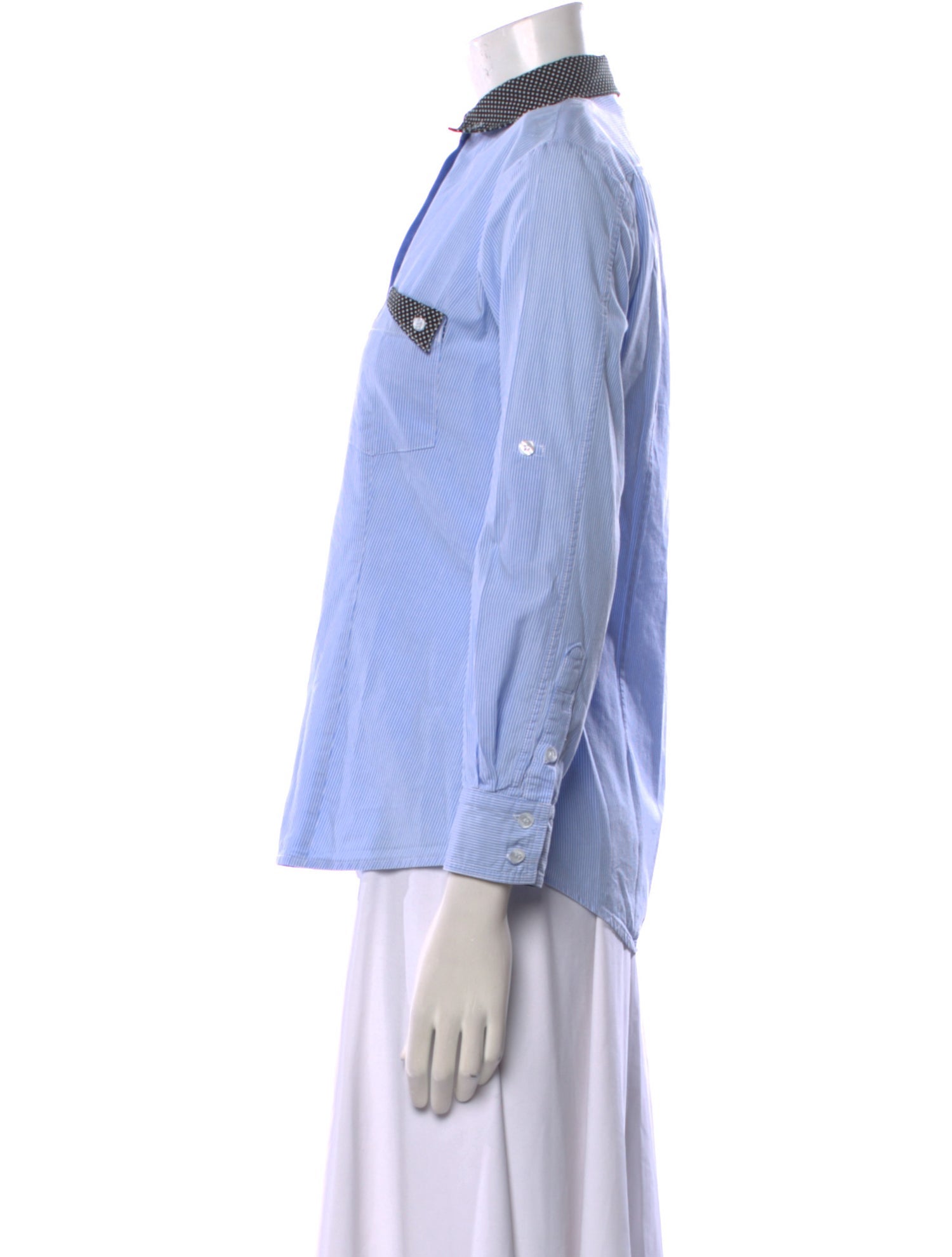 Finley Striped Long Sleeve Button-Up Top