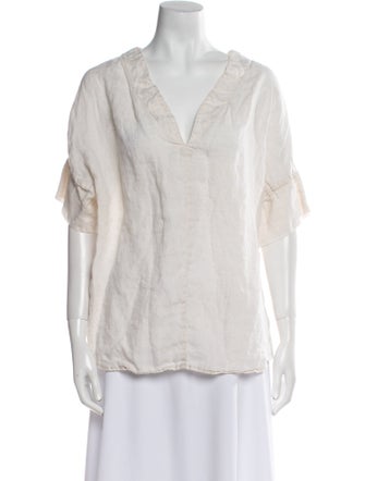 Finley V-Neck Short Sleeve Blouse
