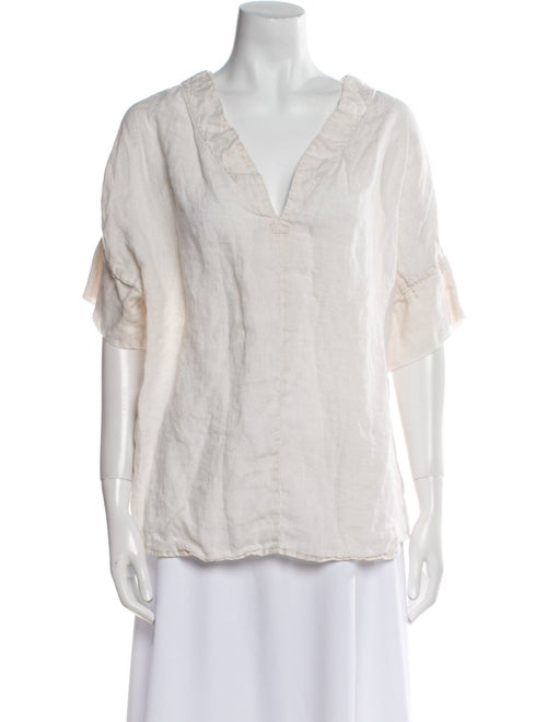 Finley V-Neck Short Sleeve Blouse