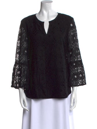 Finley Bamboo Lace Pattern Blouse