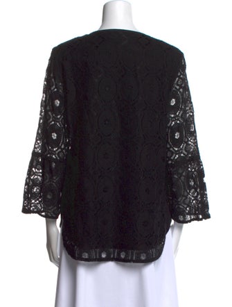Finley Bamboo Lace Pattern Blouse