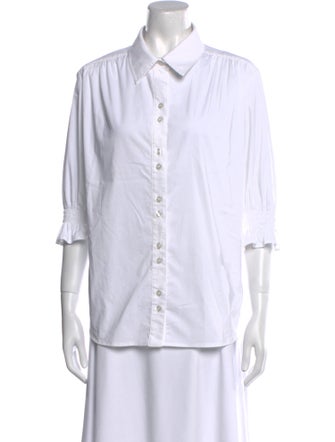 Finley Three-Quarter Sleeve Button-Up Top
