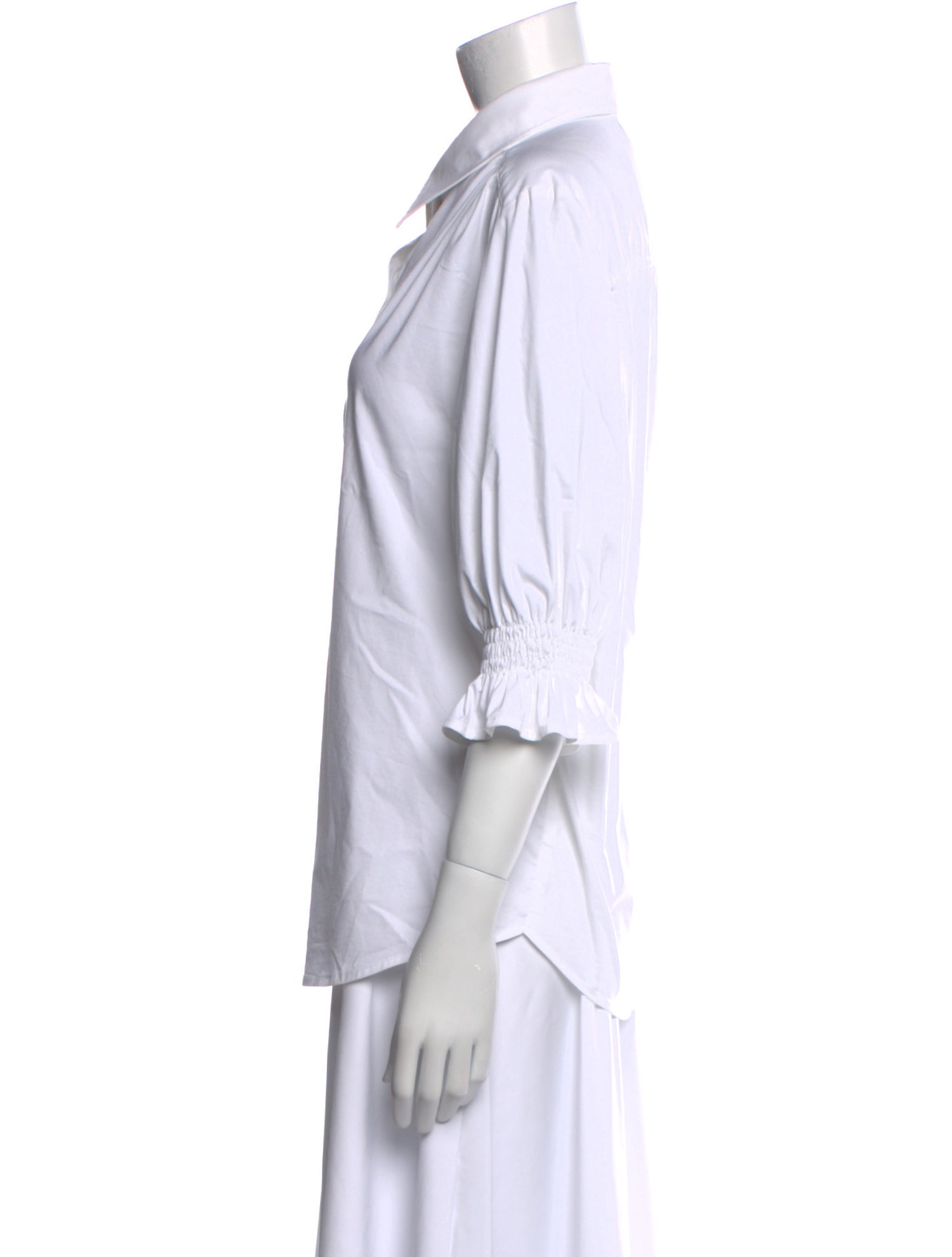 Finley Three-Quarter Sleeve Button-Up Top