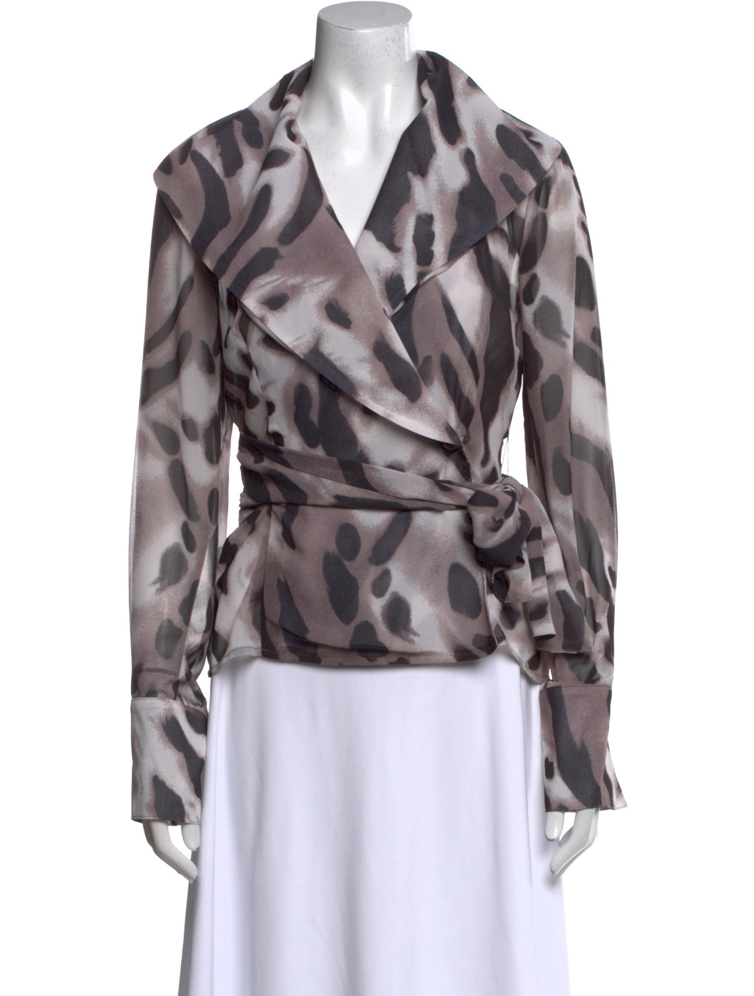 Finley Animal Print V-Neck Blouse
