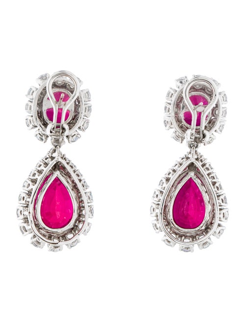 Fantasia by DeSerio Synthetic Ruby Earrings