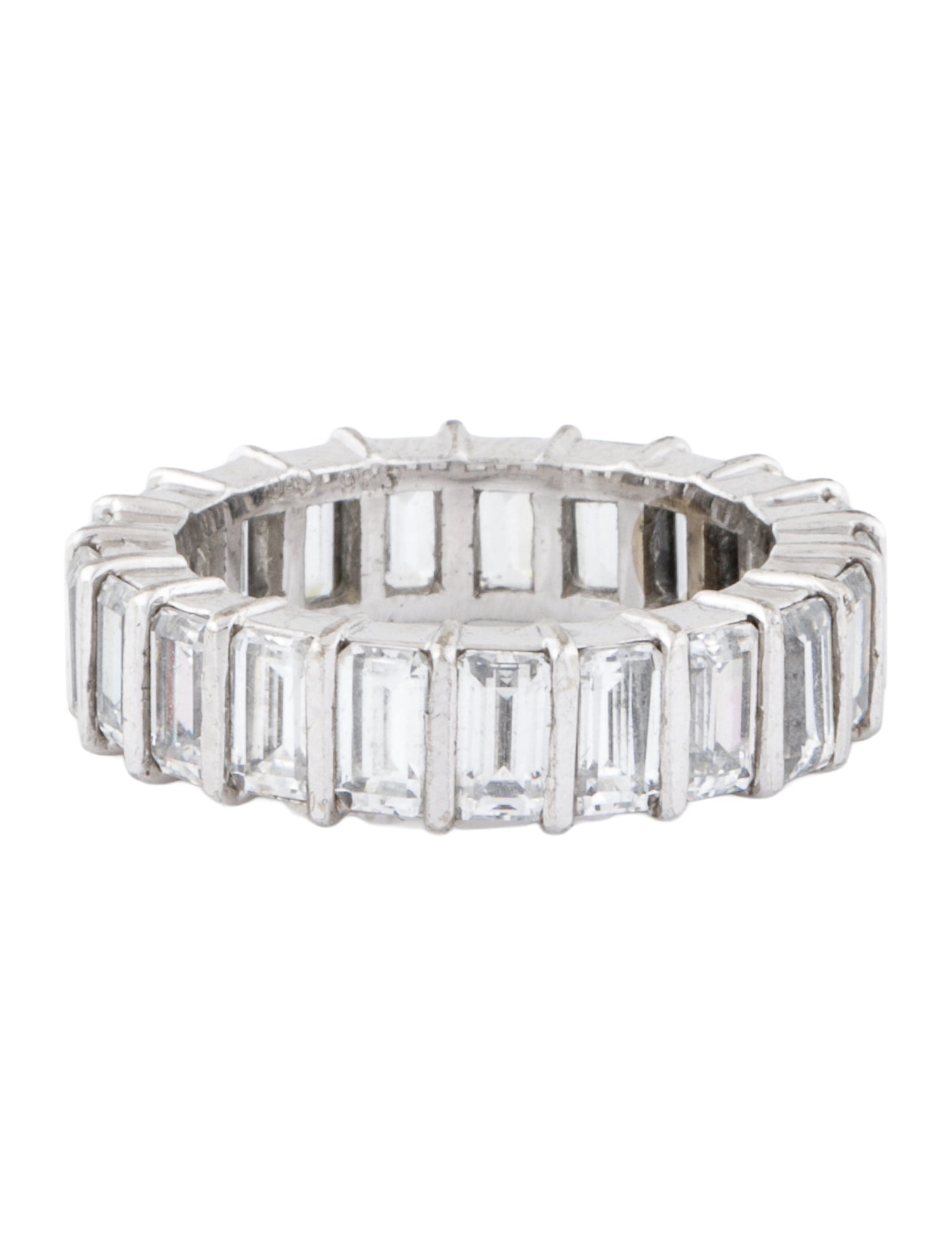 Fantasia by DeSerio Cubic Zirconia Emerald Cut Eternity Band