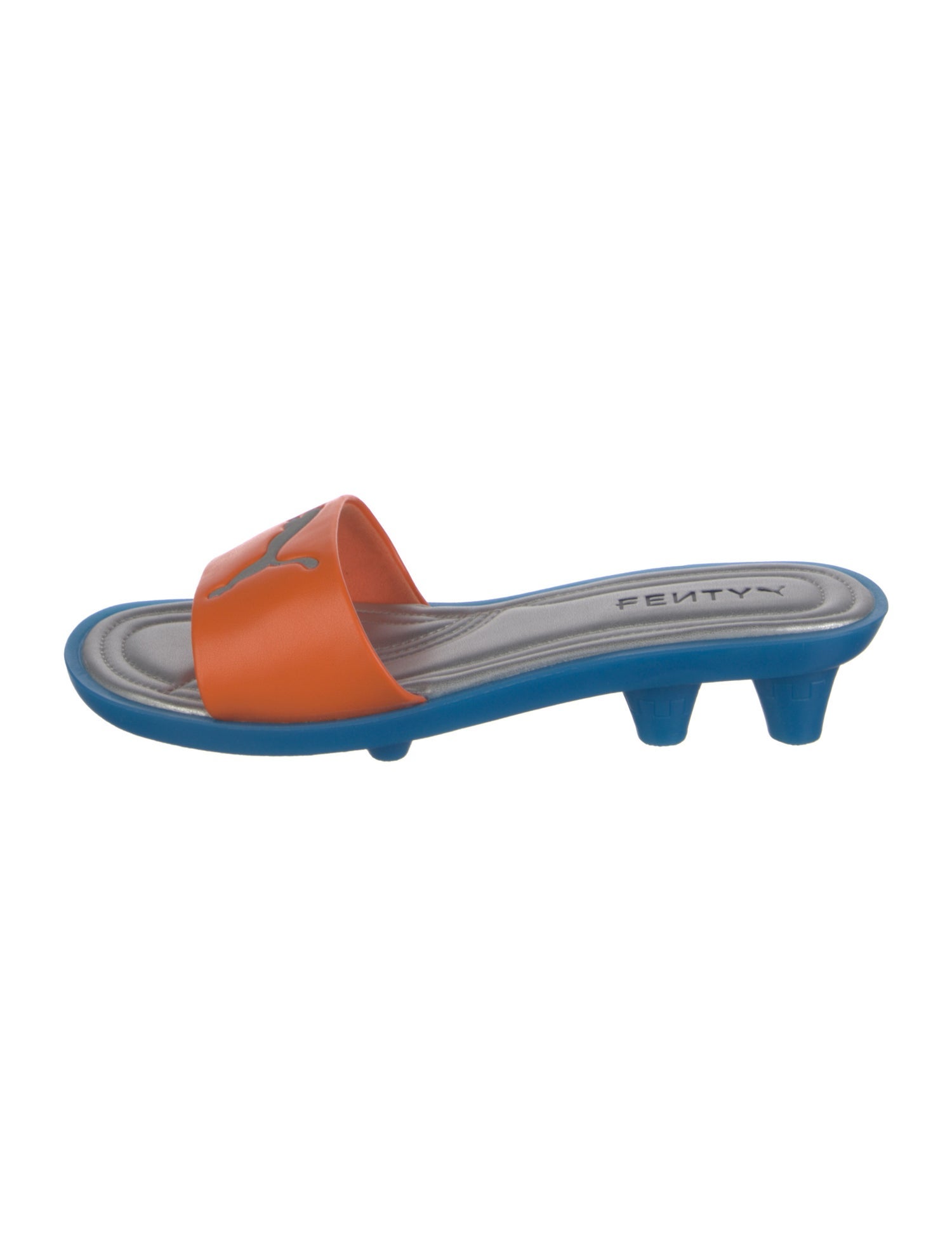 Fenty Rubber Graphic Print Slides w/ Tags