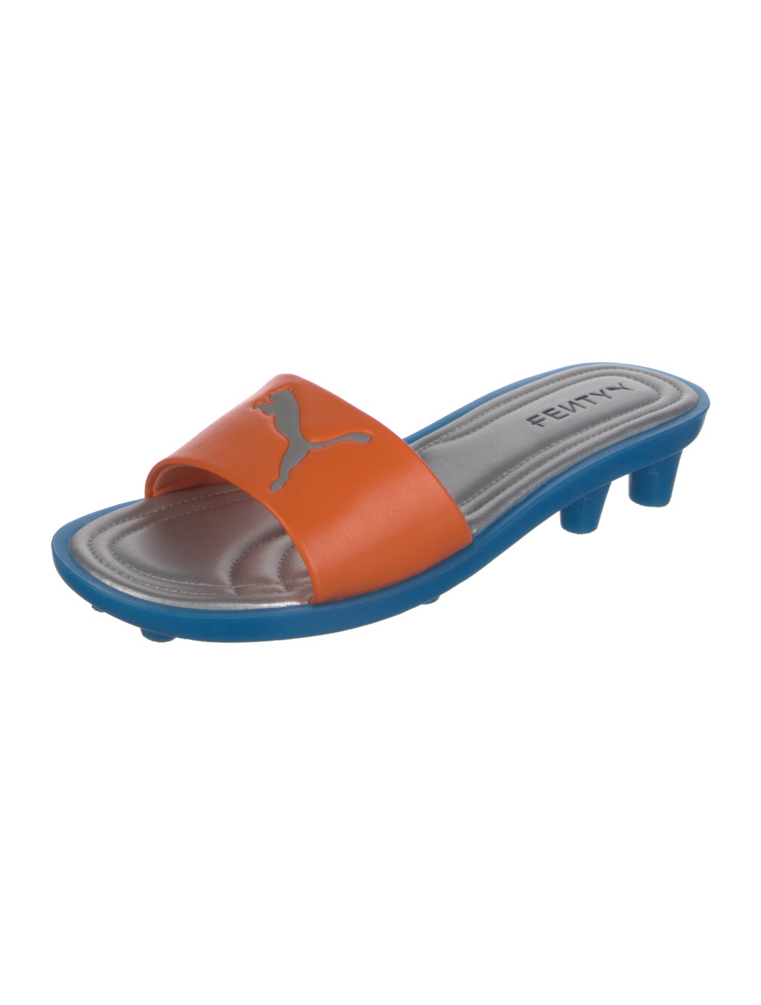 Fenty Rubber Graphic Print Slides w/ Tags