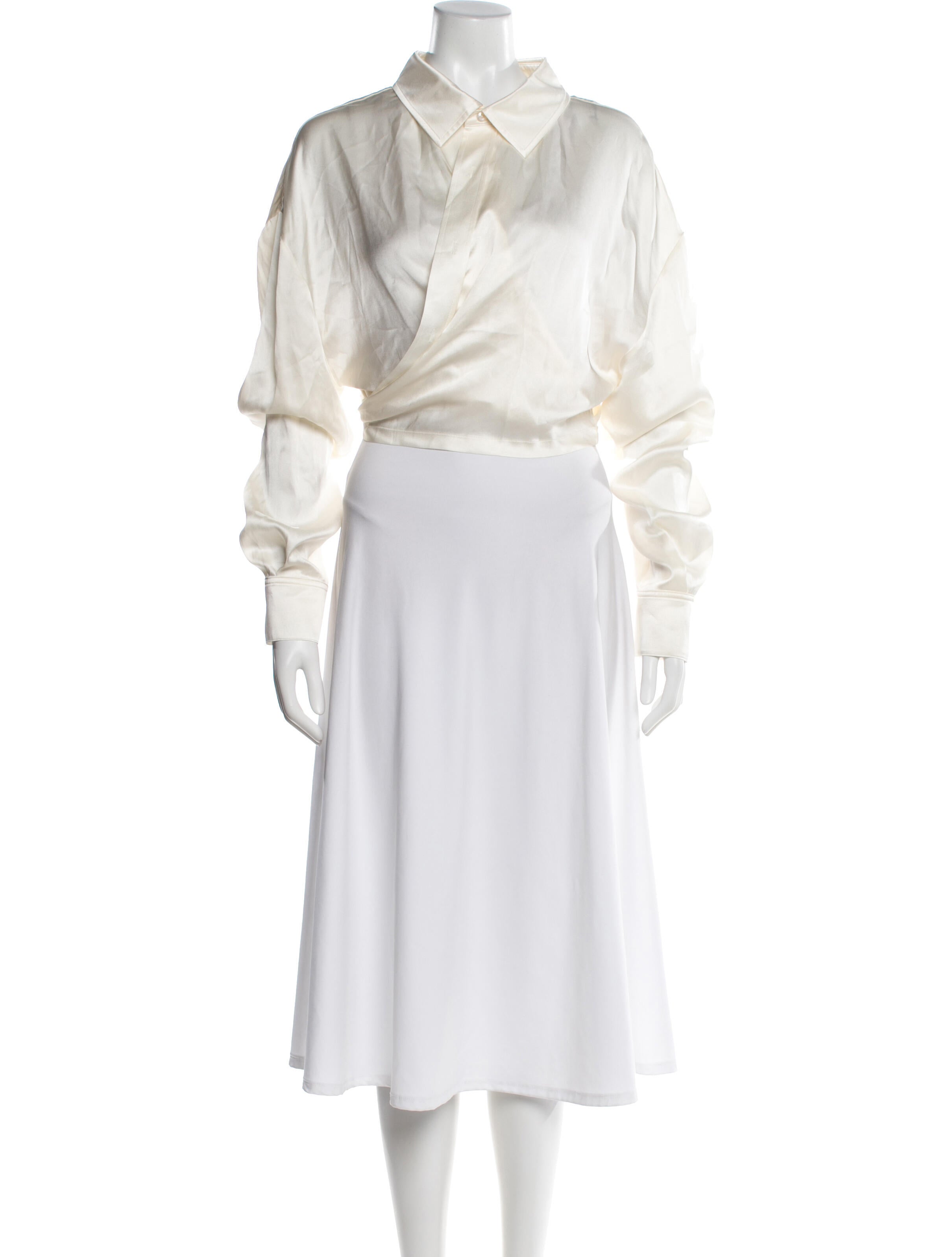 Fenty Silk Long Sleeve Blouse w/ Tags