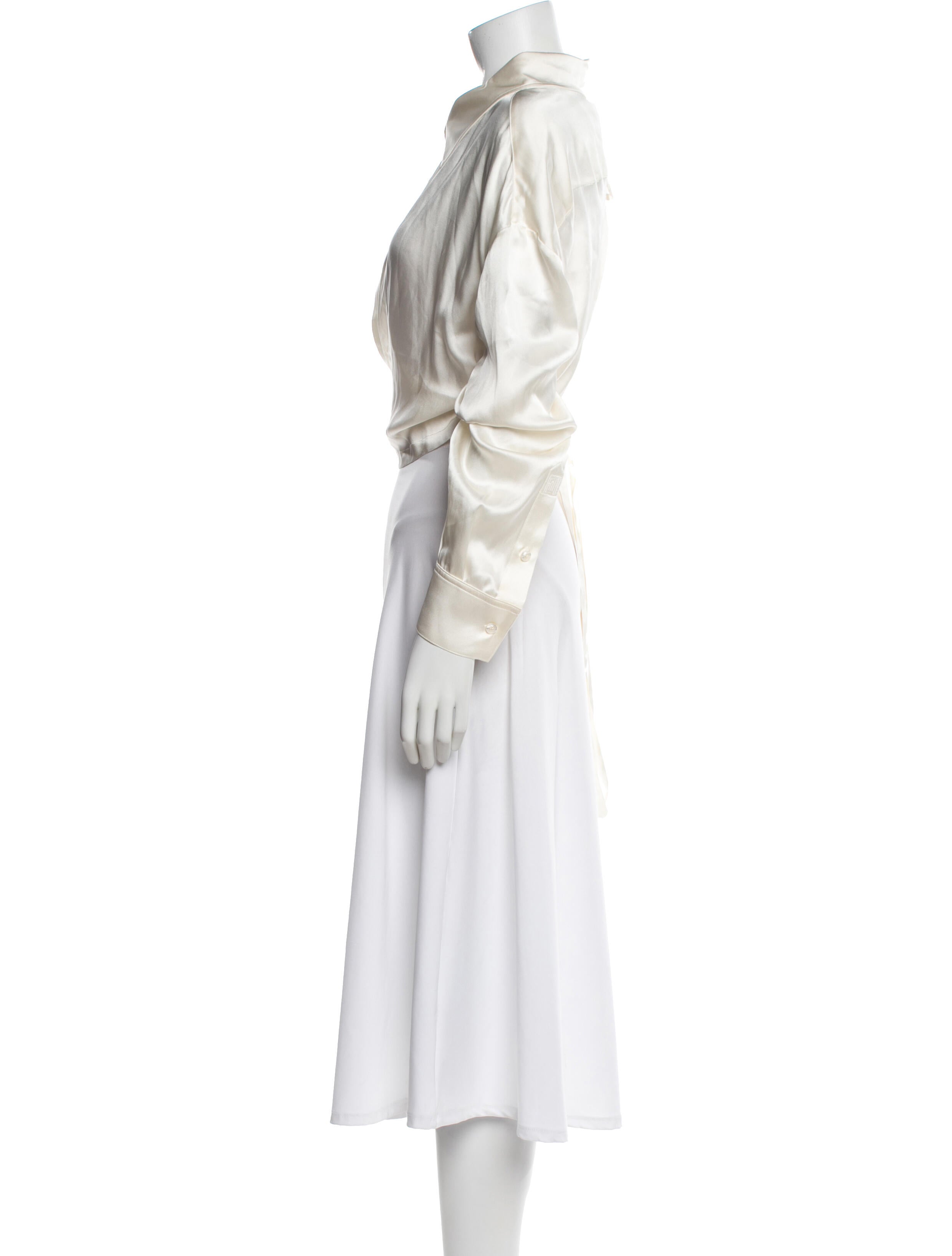 Fenty Silk Long Sleeve Blouse w/ Tags