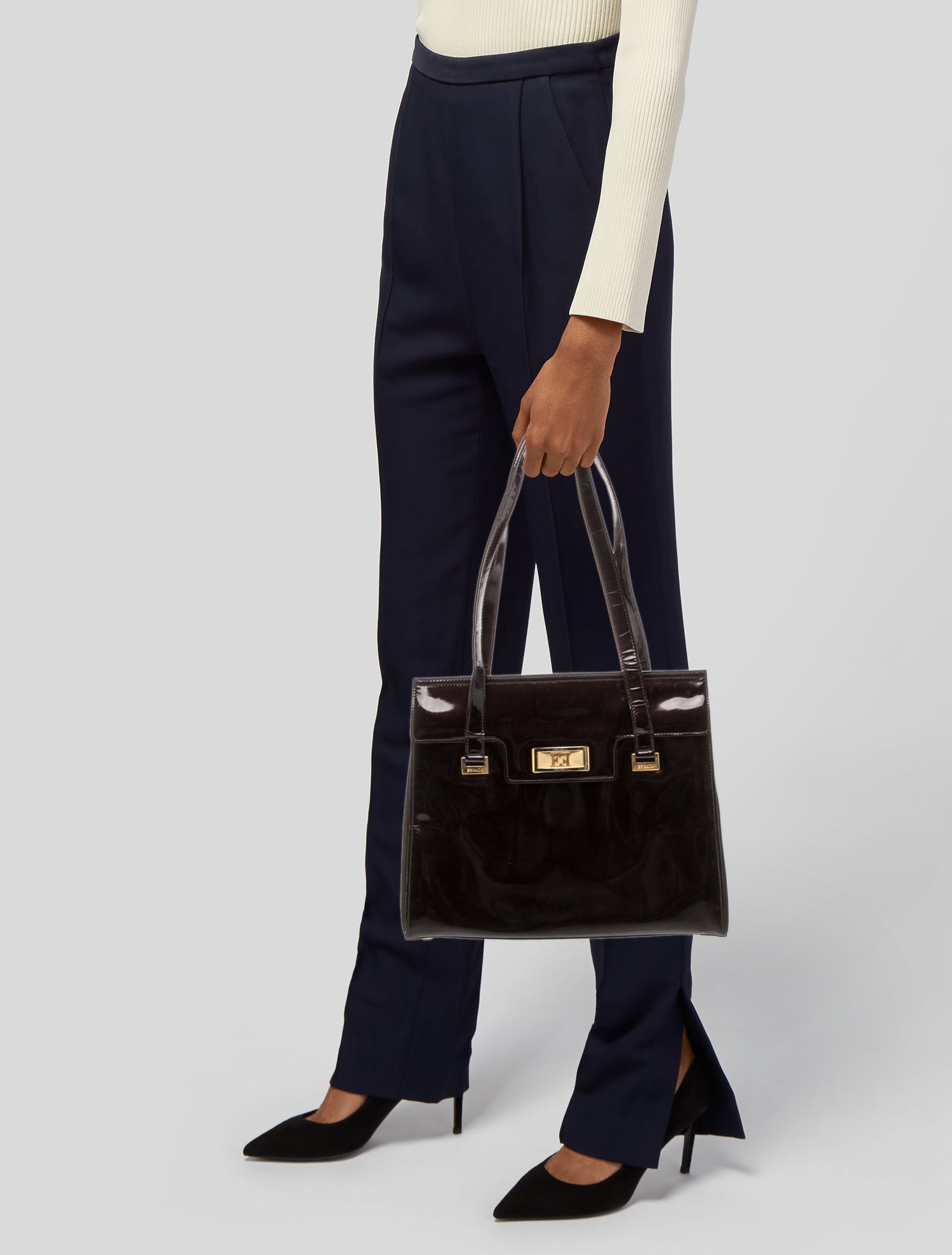 Escada Patent Leather Shoulder Bag