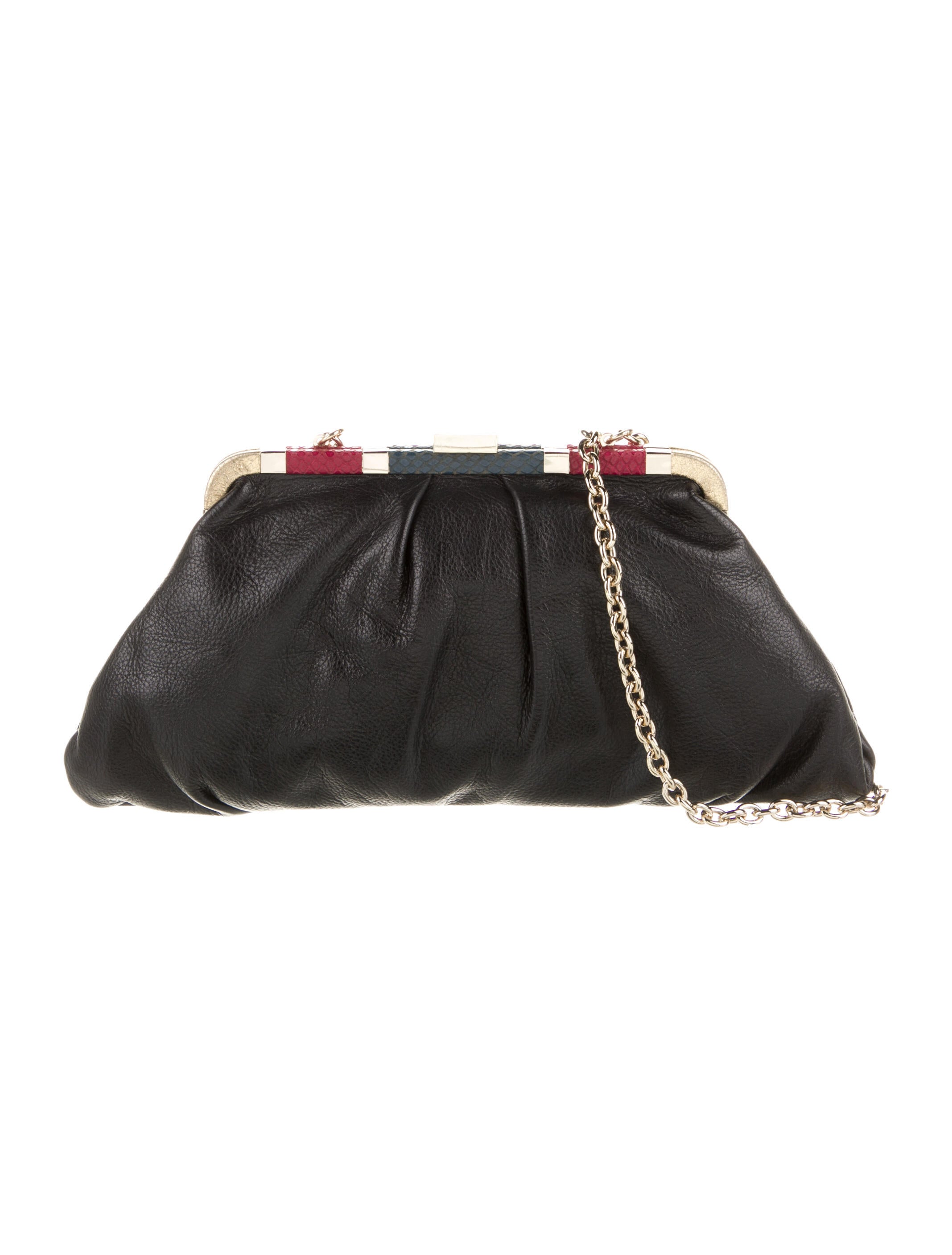 Foley + Corinna Leather Chain Crossbody Bag Black Crossbody Bags