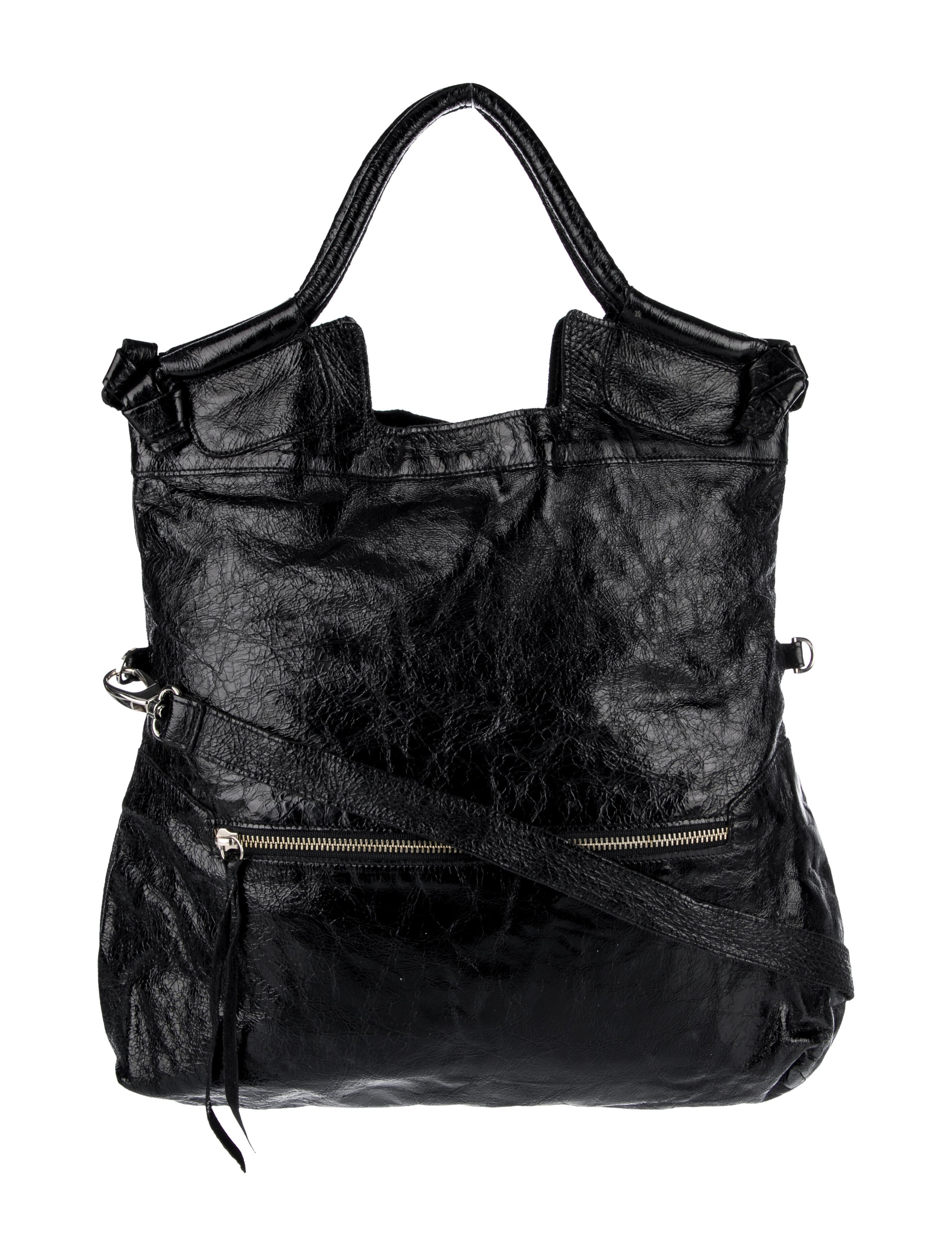 Foley + Corinna Leather FoldOver Shoulder Bag Black Shoulder Bags, Handbags WFO21043 The