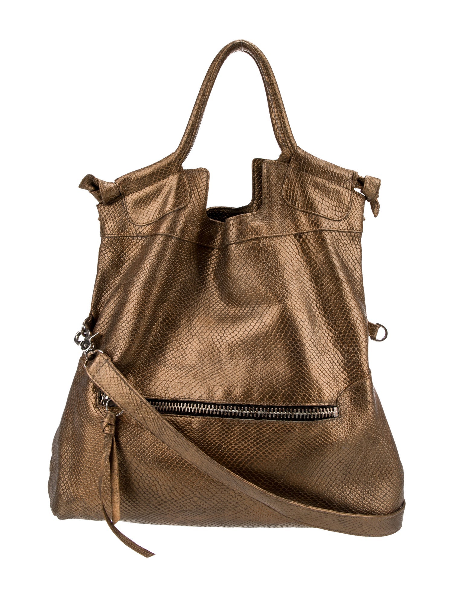 Foley + Corinna Embossed Leather Top Handle Bag