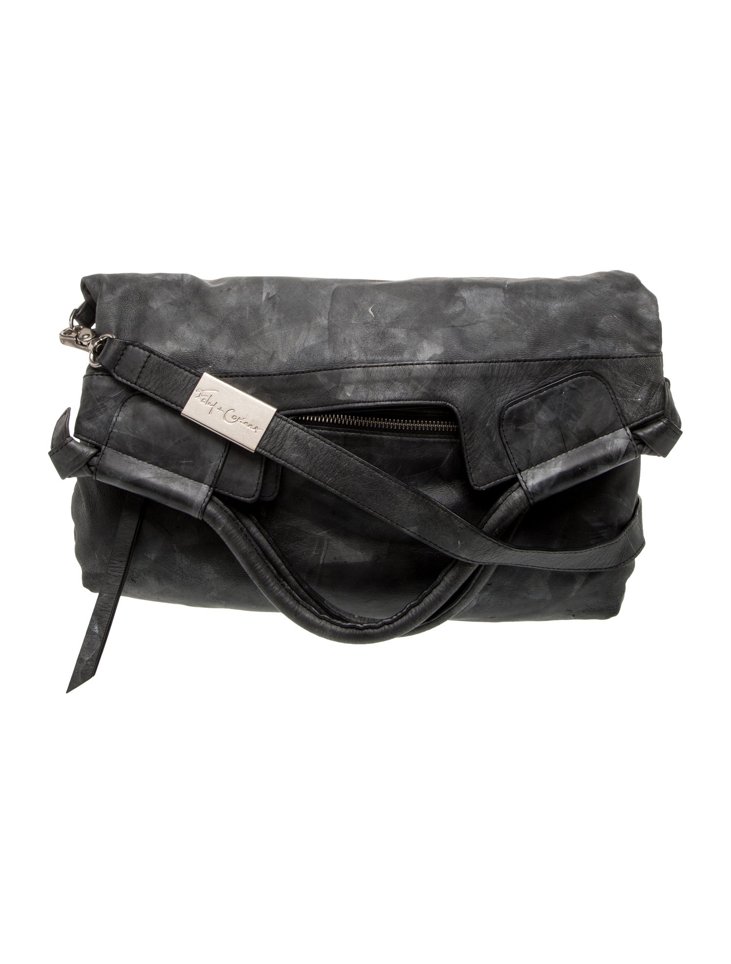 Foley + Corinna Embossed Leather Top Handle Bag
