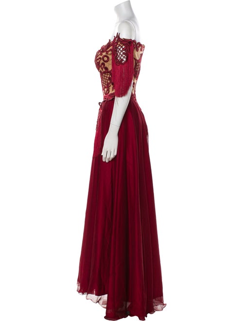 Fouad Sarkis Off-The-Shoulder Long Dress