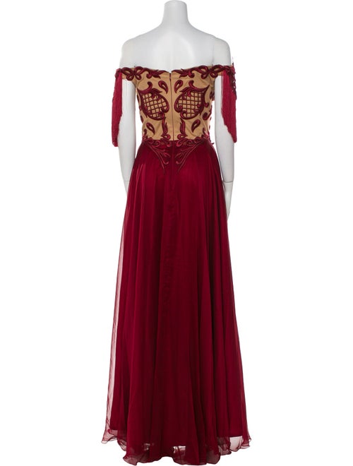 Fouad Sarkis Off-The-Shoulder Long Dress