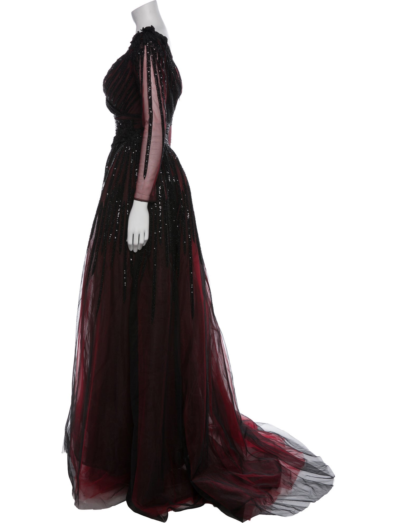 Fouad Sarkis V-Neck Long Dress