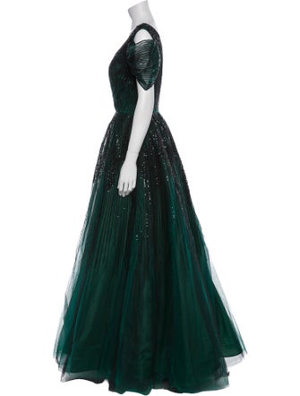 Fouad Sarkis V-Neck Long Dress