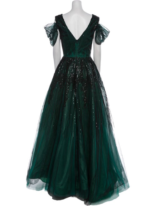 Fouad Sarkis V-Neck Long Dress