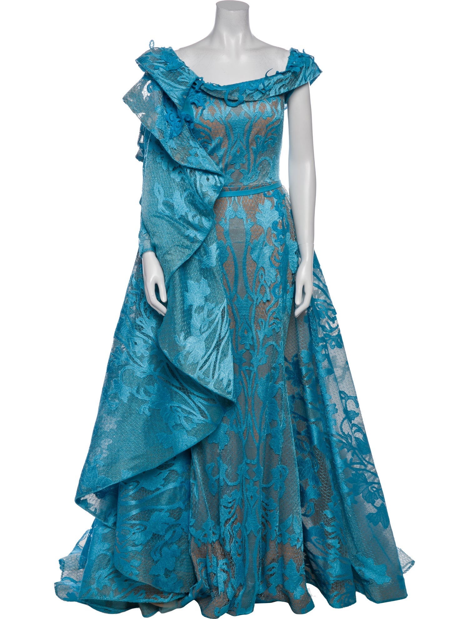 Fouad Sarkis Printed Long Dress