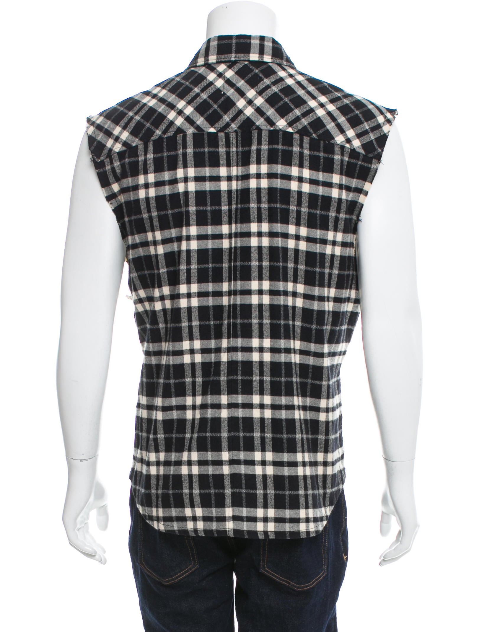 FOG Fear Of God 2016 Sleeveless Flannel Shirt w/ Tags Clothing