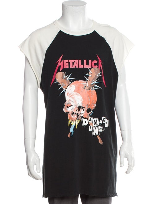 FOG Fear Of God Metallica Cut Off Graphic Print T-Shirt