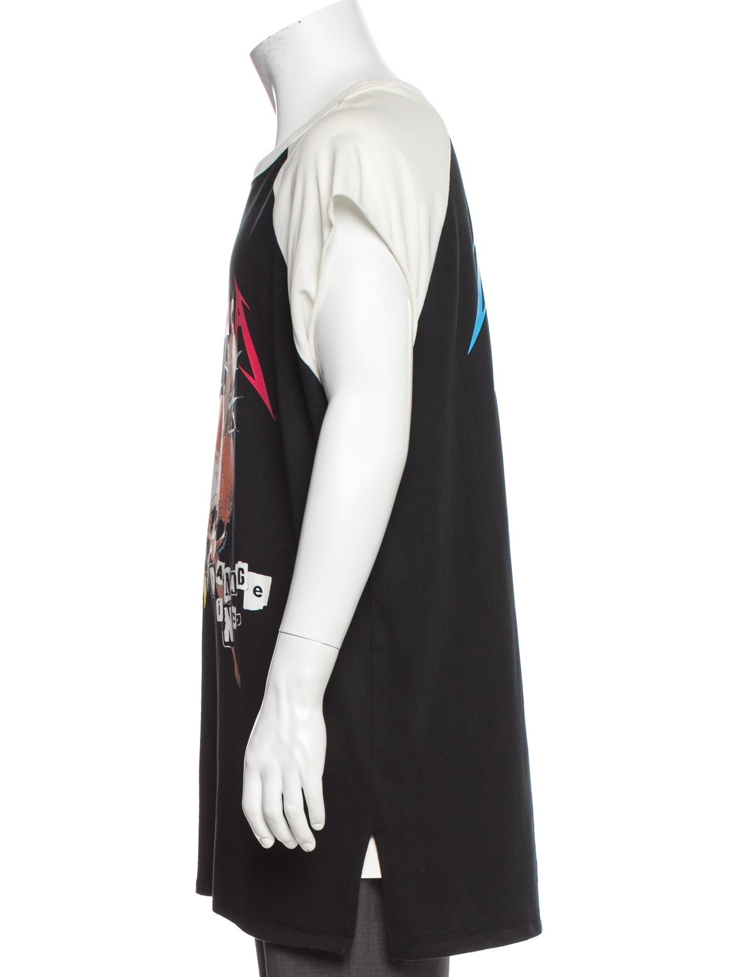 FOG Fear Of God Metallica Cut Off Graphic Print T-Shirt