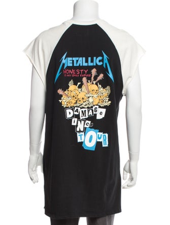 FOG Fear Of God Metallica Cut Off Graphic Print T-Shirt