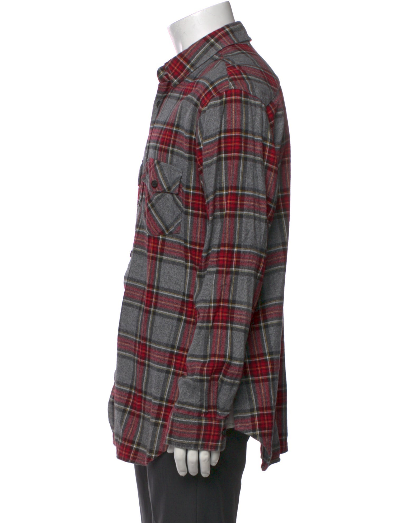FOG Fear Of God Plaid Print Long Sleeve Shirt