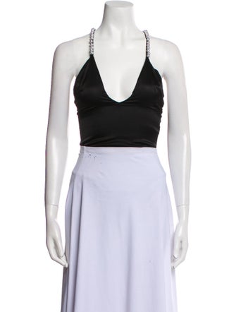 For Love & Lemons x Jaime King V-Neck Sleeveless Crop Top