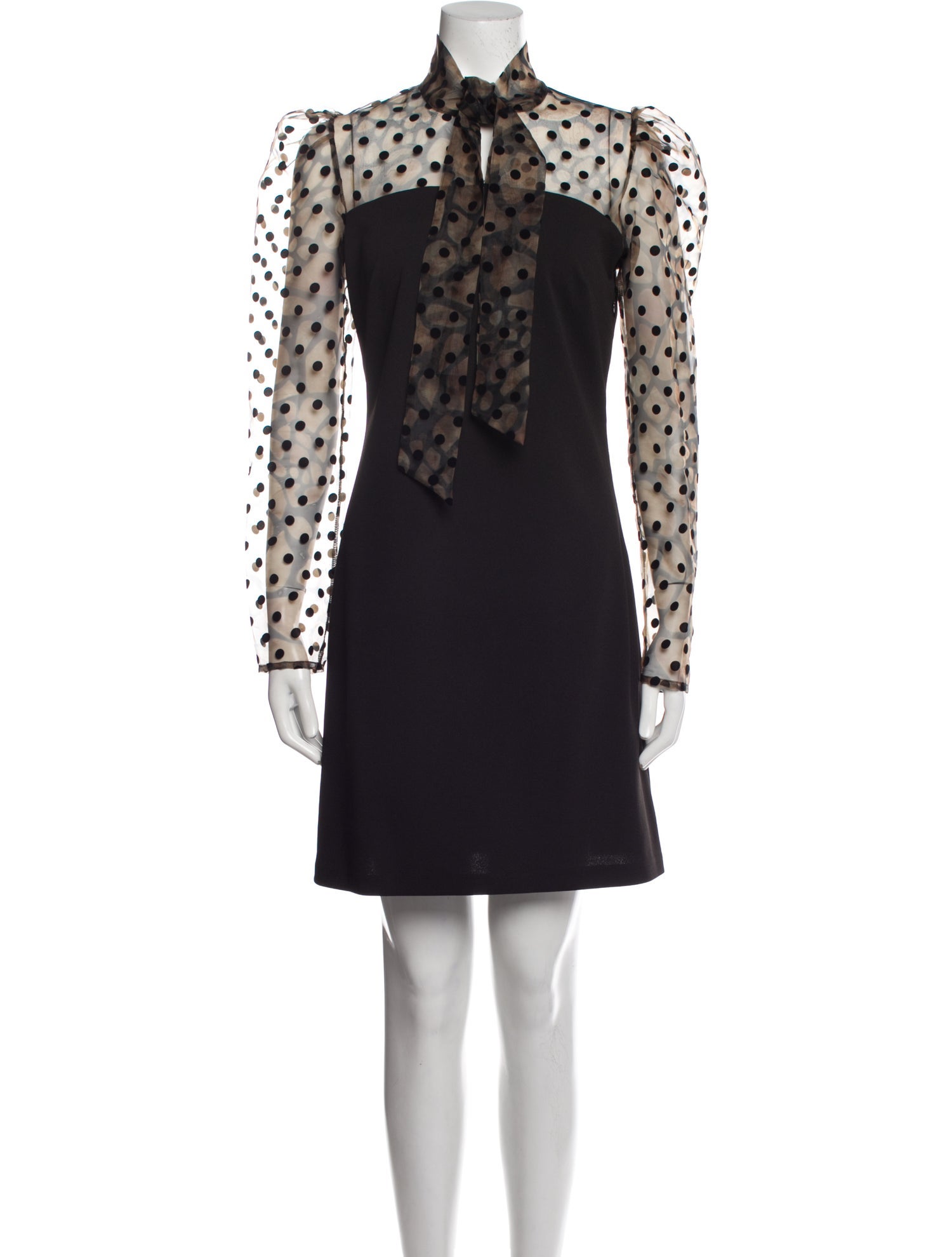 Forever Unique Polka Dot Print Knee-Length Dress