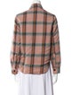 Fortela Wool Plaid Print Button-Up Top