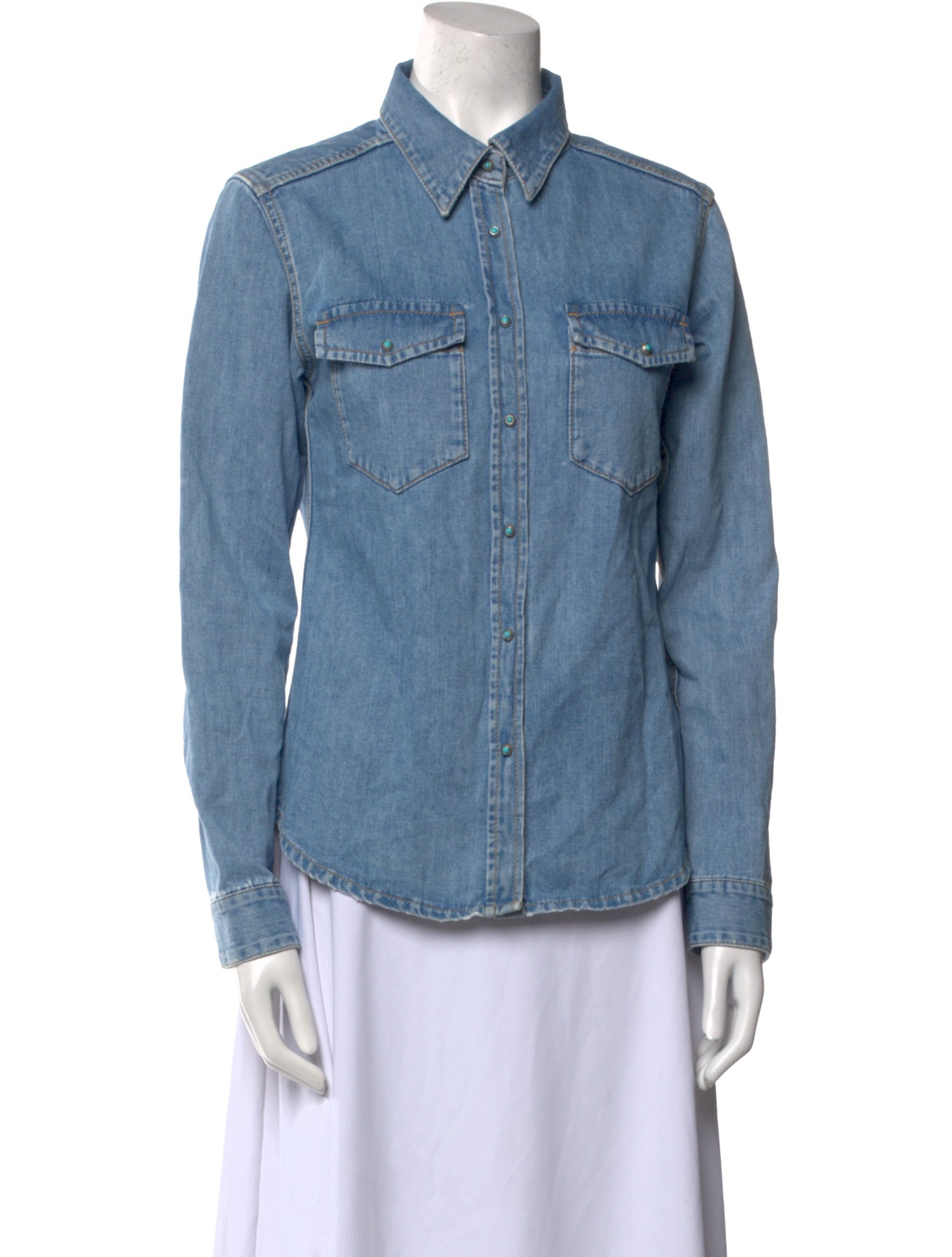 Fortela Long Sleeve Button-Up Top