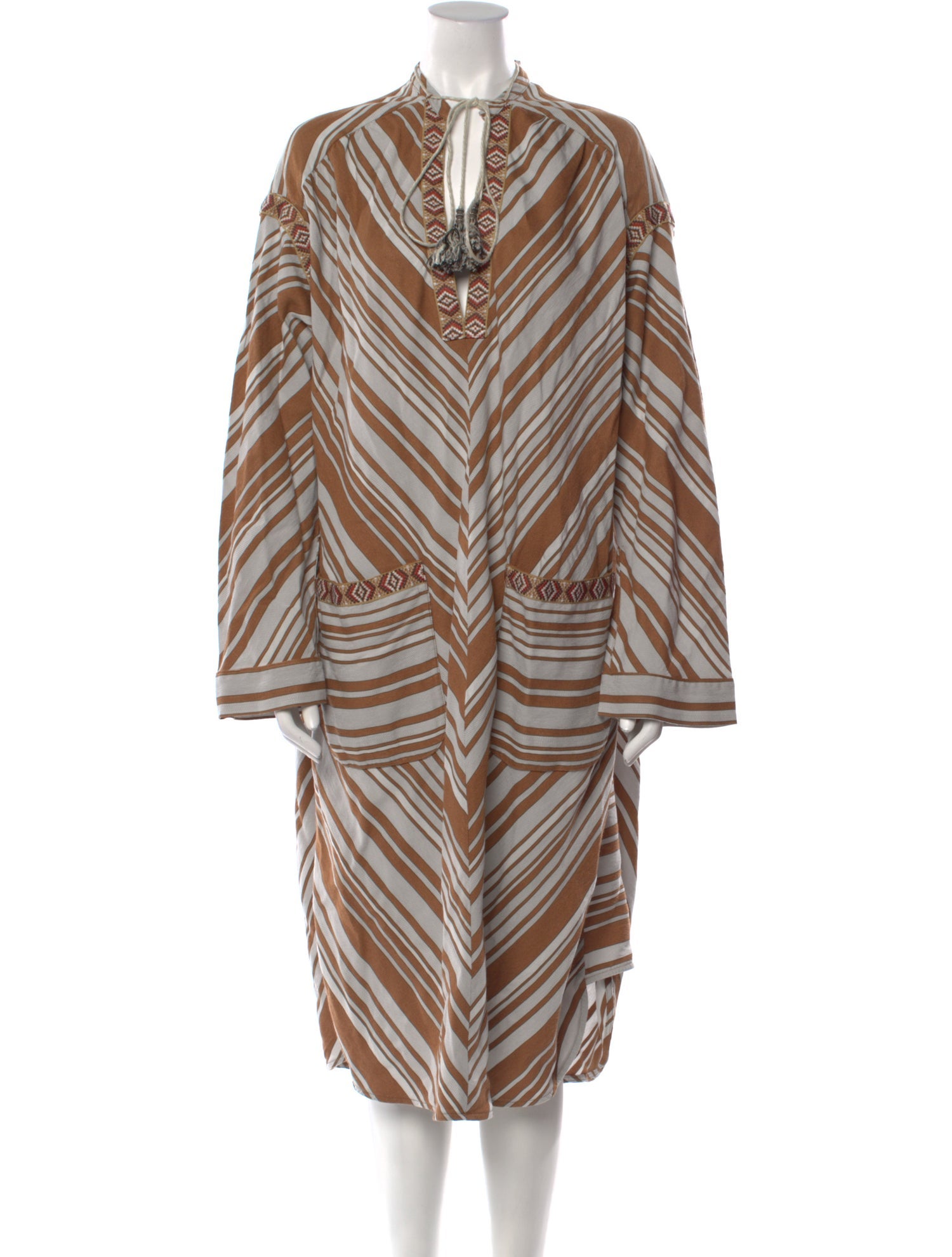 Fortela Striped Midi Length Dress