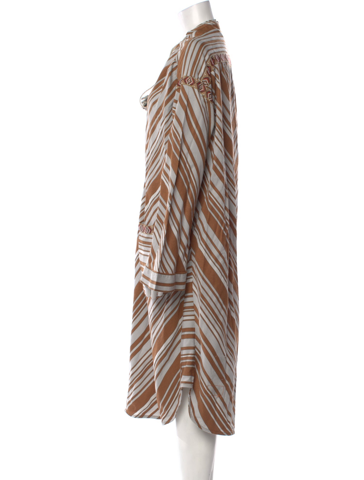 Fortela Striped Midi Length Dress