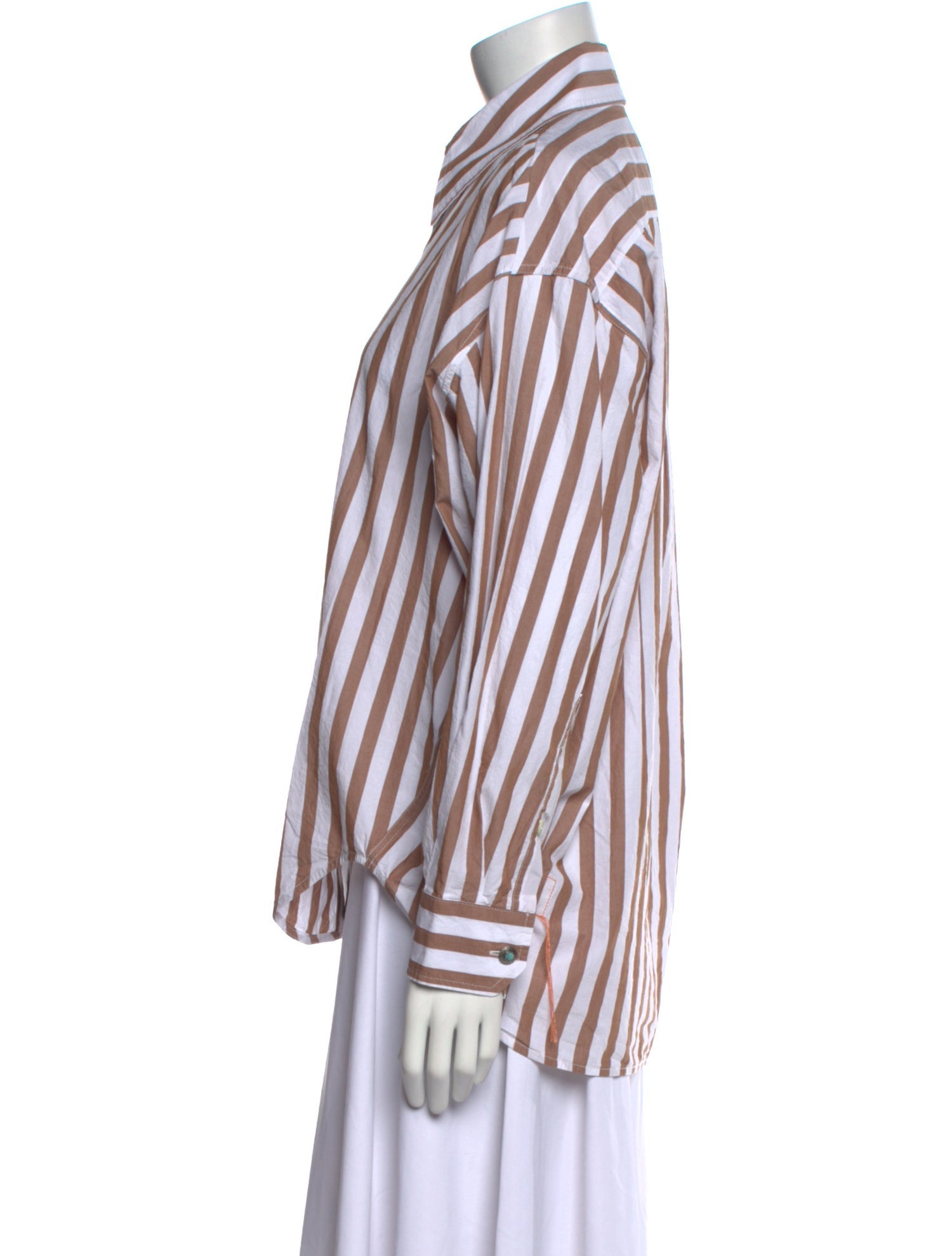 Fortela Striped Long Sleeve Button-Up Top w/ Tags