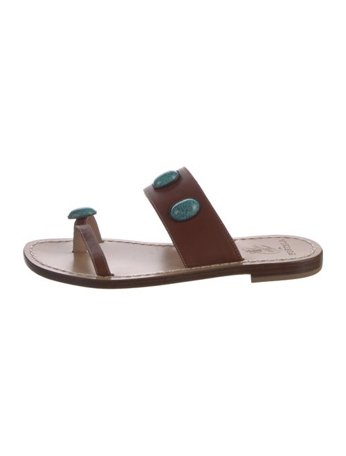 Fortela Leather Graphic Print Slides