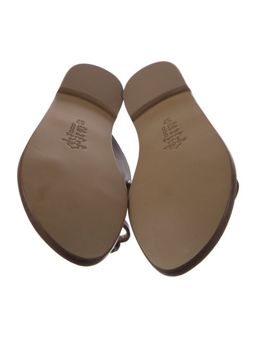 Fortela Leather Graphic Print Slides