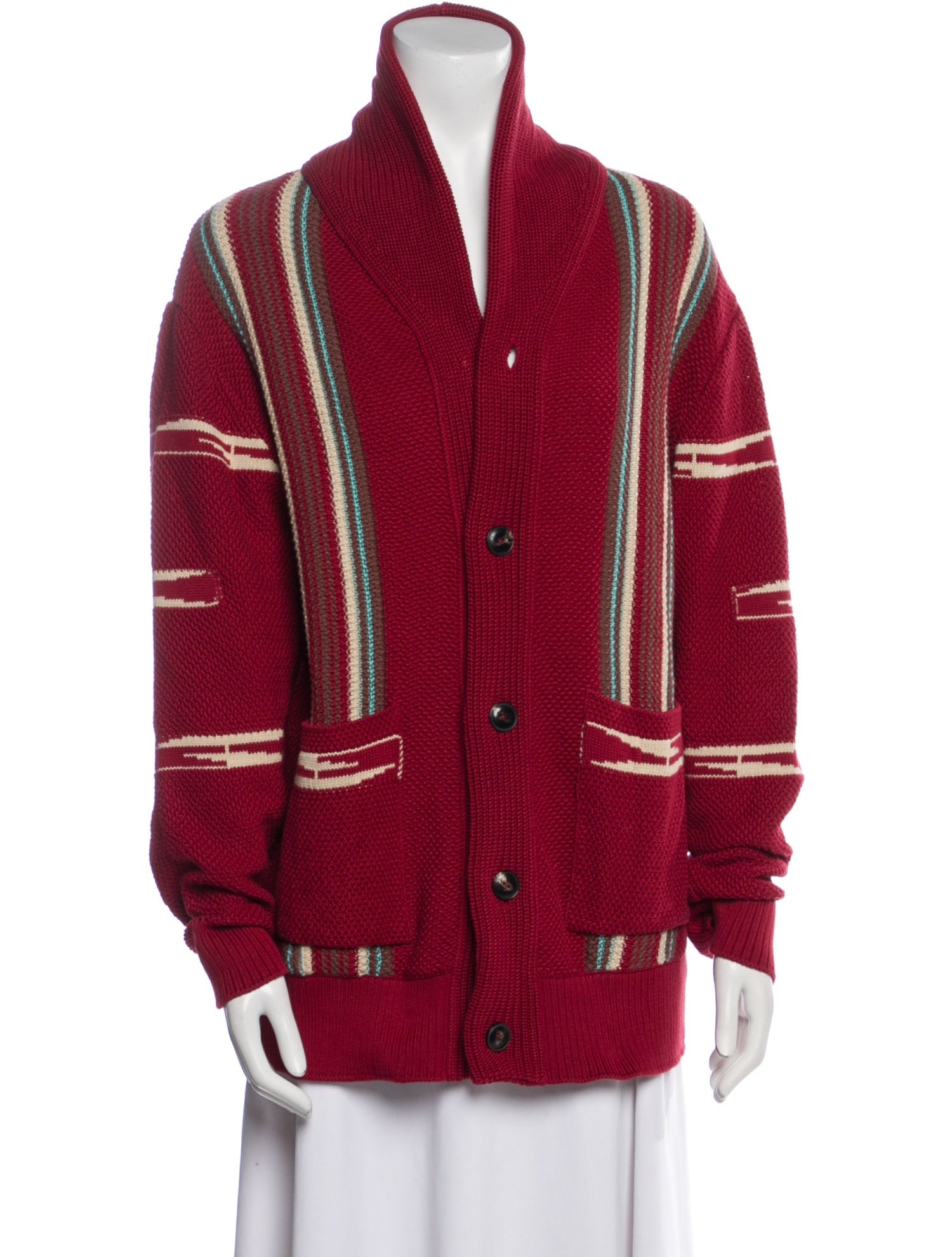 Fortela Printed V-Neck Sweater