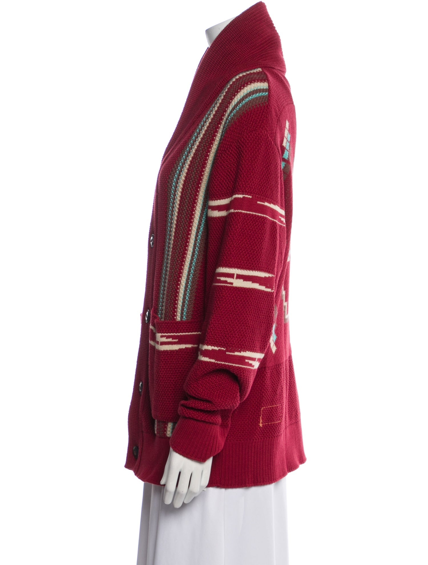 Fortela Printed V-Neck Sweater