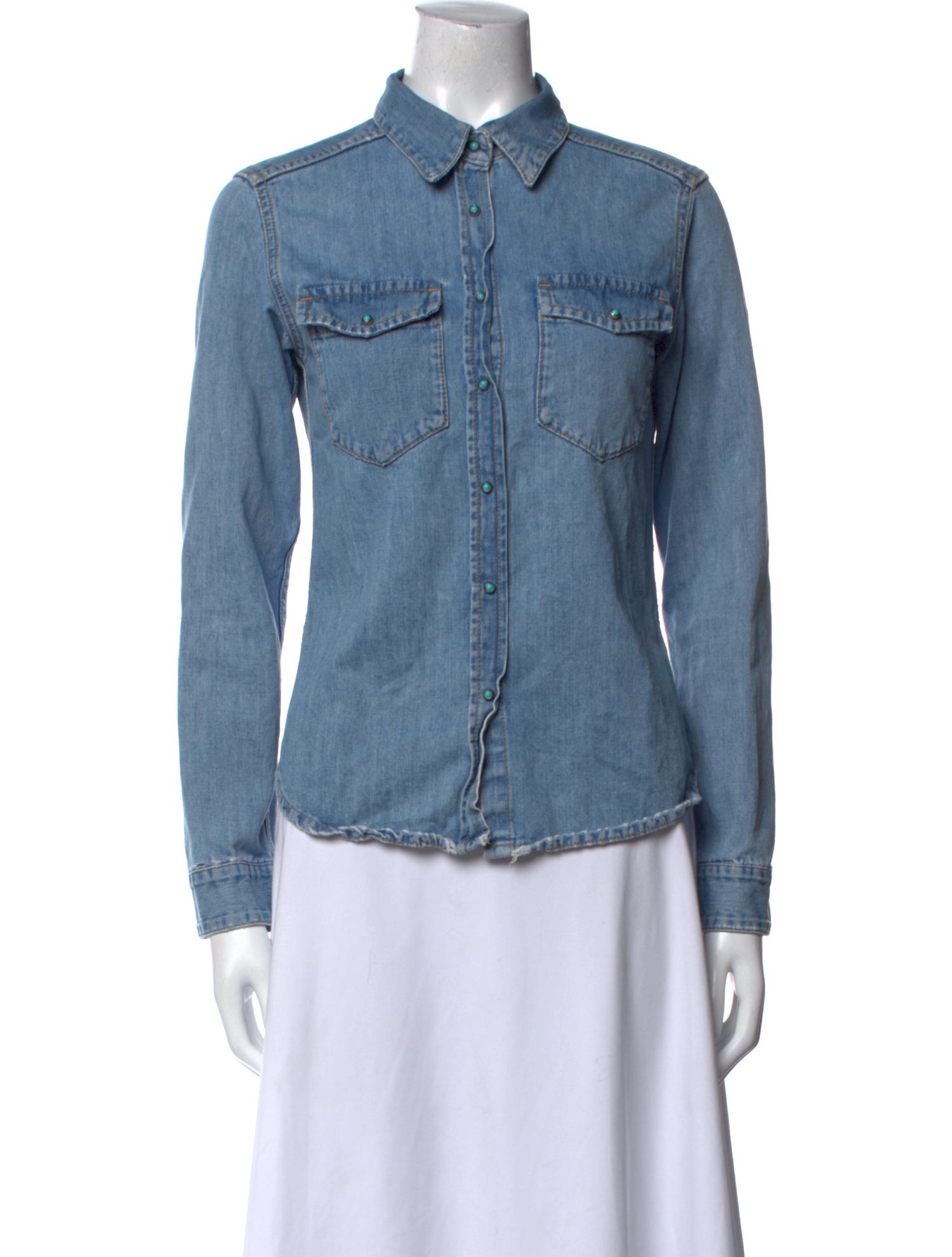 Fortela Long Sleeve Button-Up Top