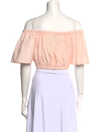 Forte Forte Off-The-Shoulder Short Sleeve Crop Top