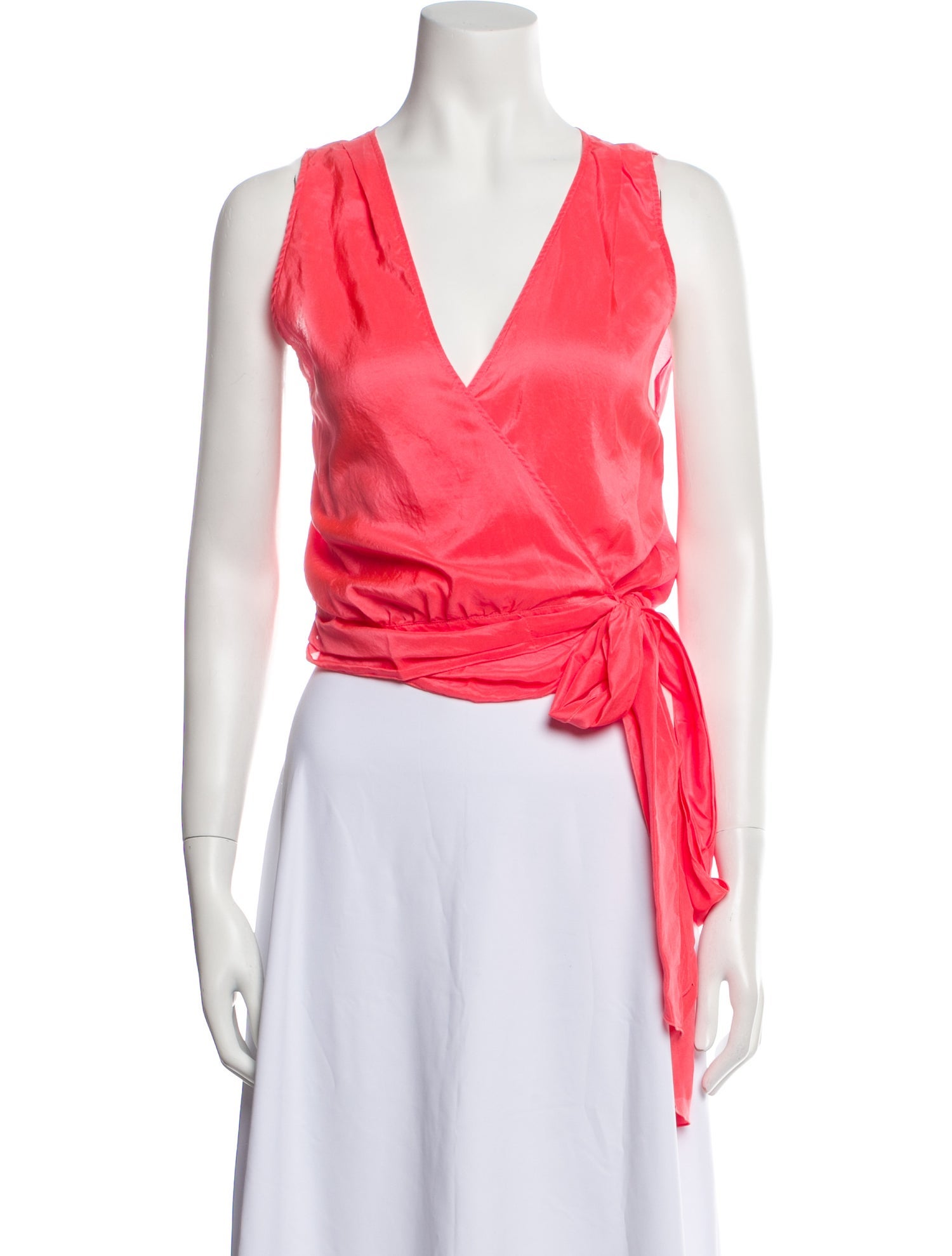 Forte Forte Silk V-Neck Crop Top