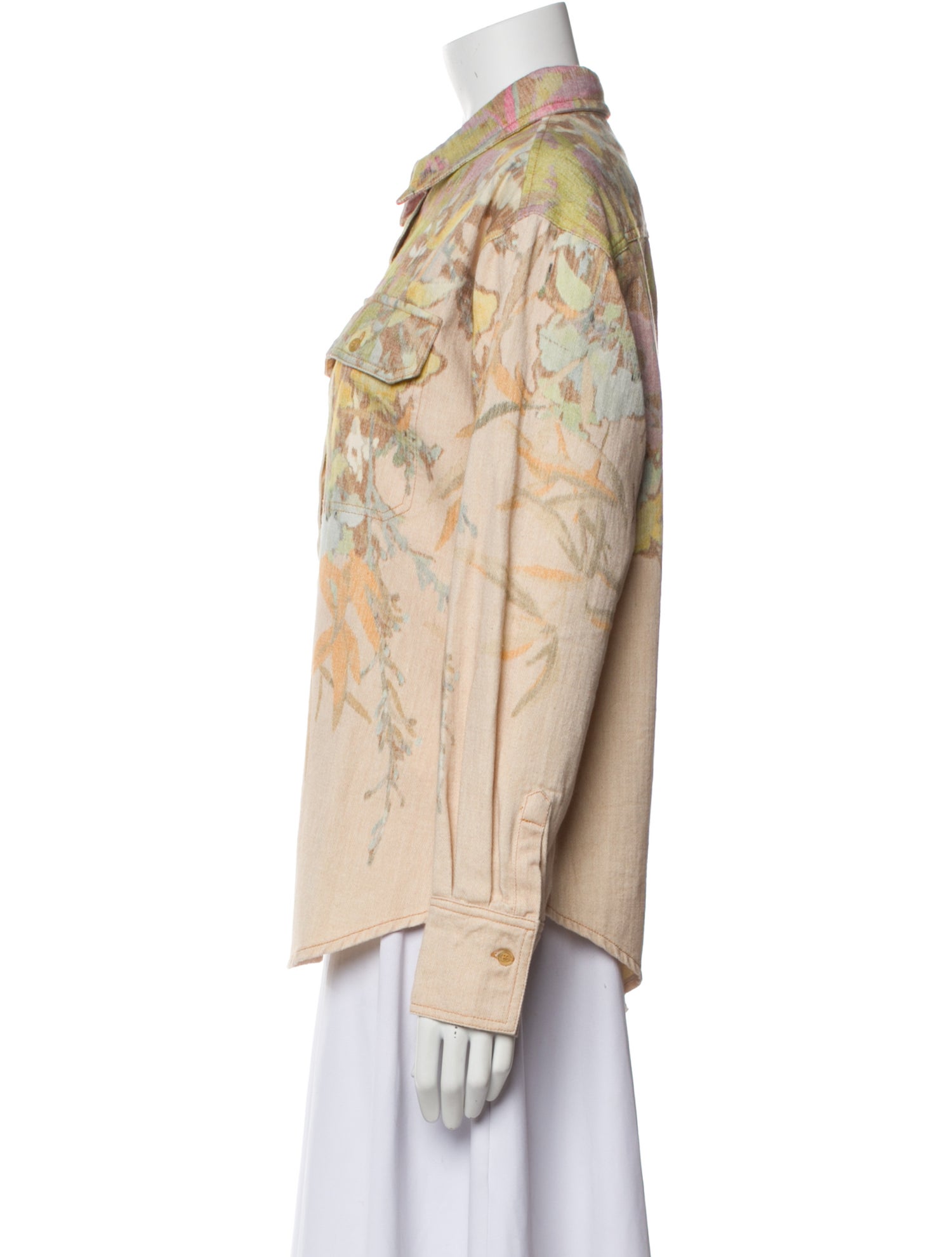 Forte Forte Printed Long Sleeve Button-Up Top