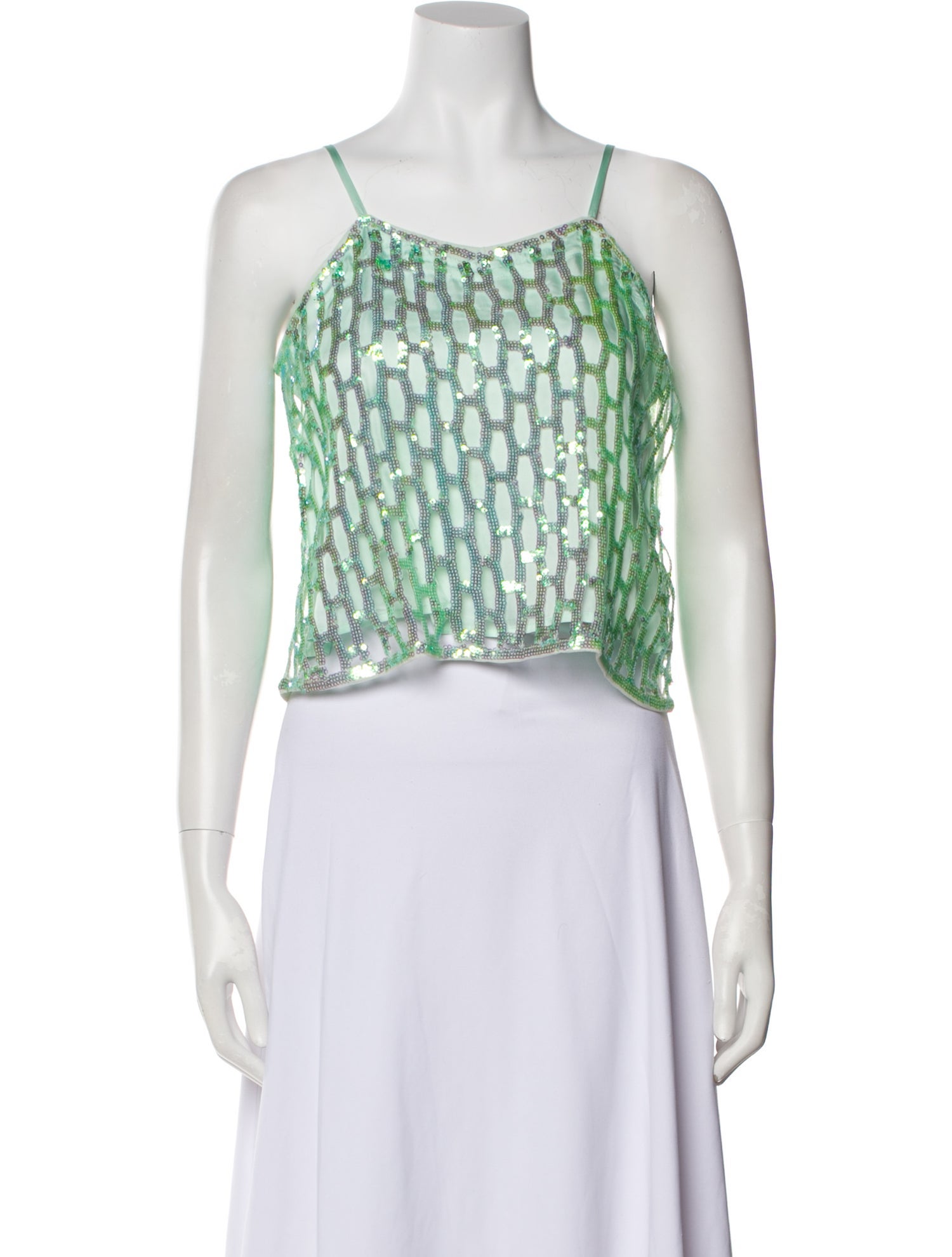 Forte Forte Printed Square Neckline Crop Top w/ Tags