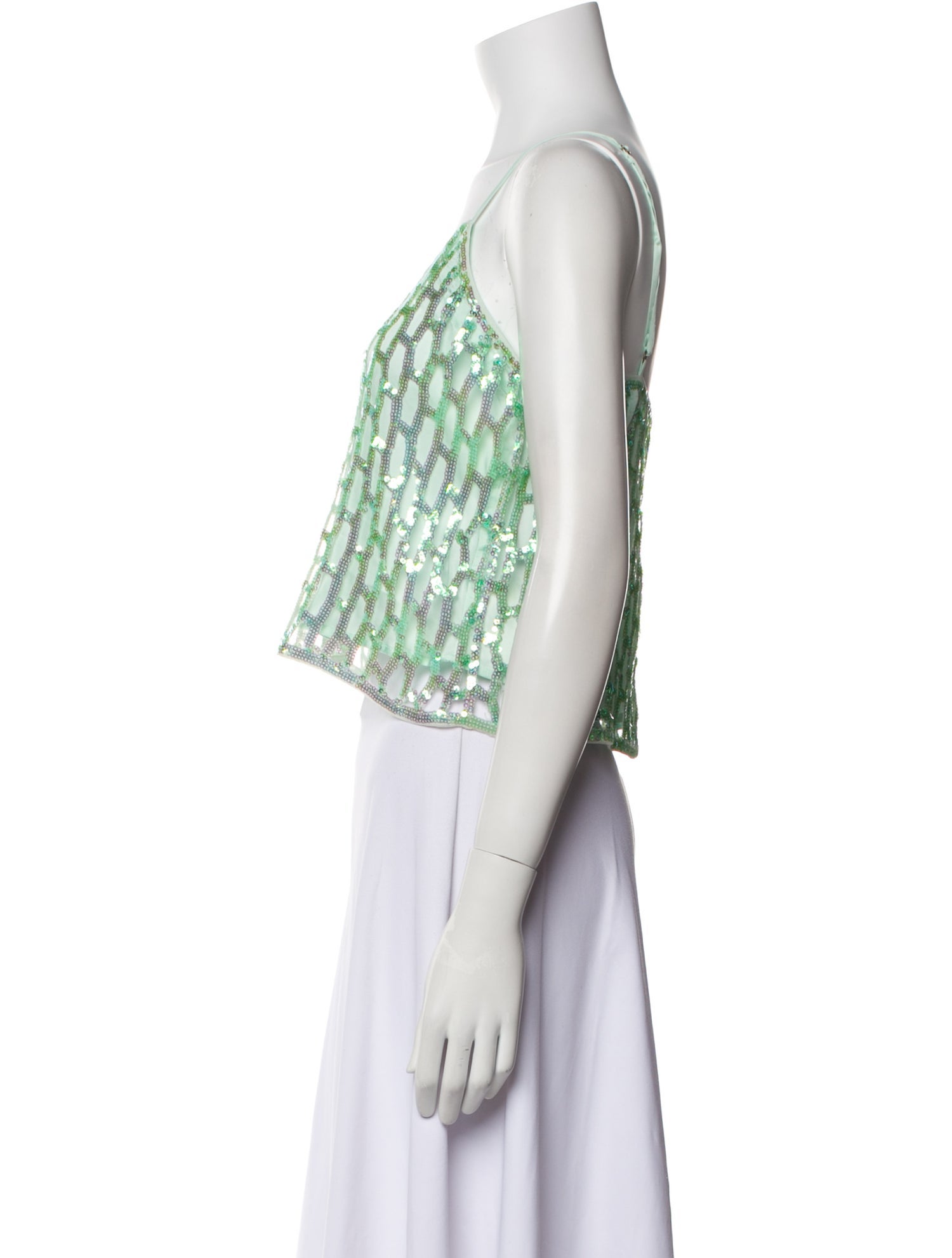 Forte Forte Printed Square Neckline Crop Top w/ Tags