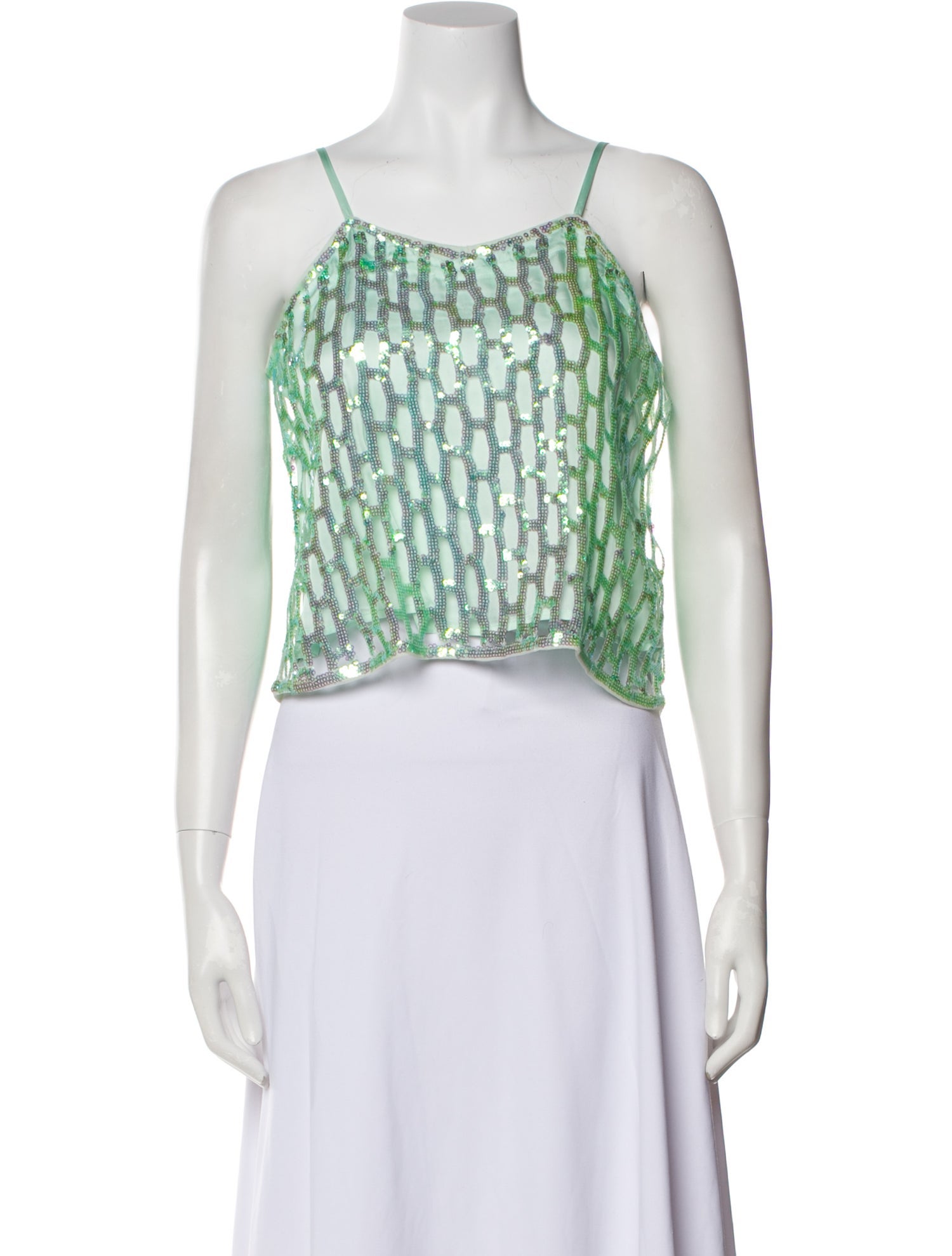 Forte Forte Printed Square Neckline Crop Top w/ Tags