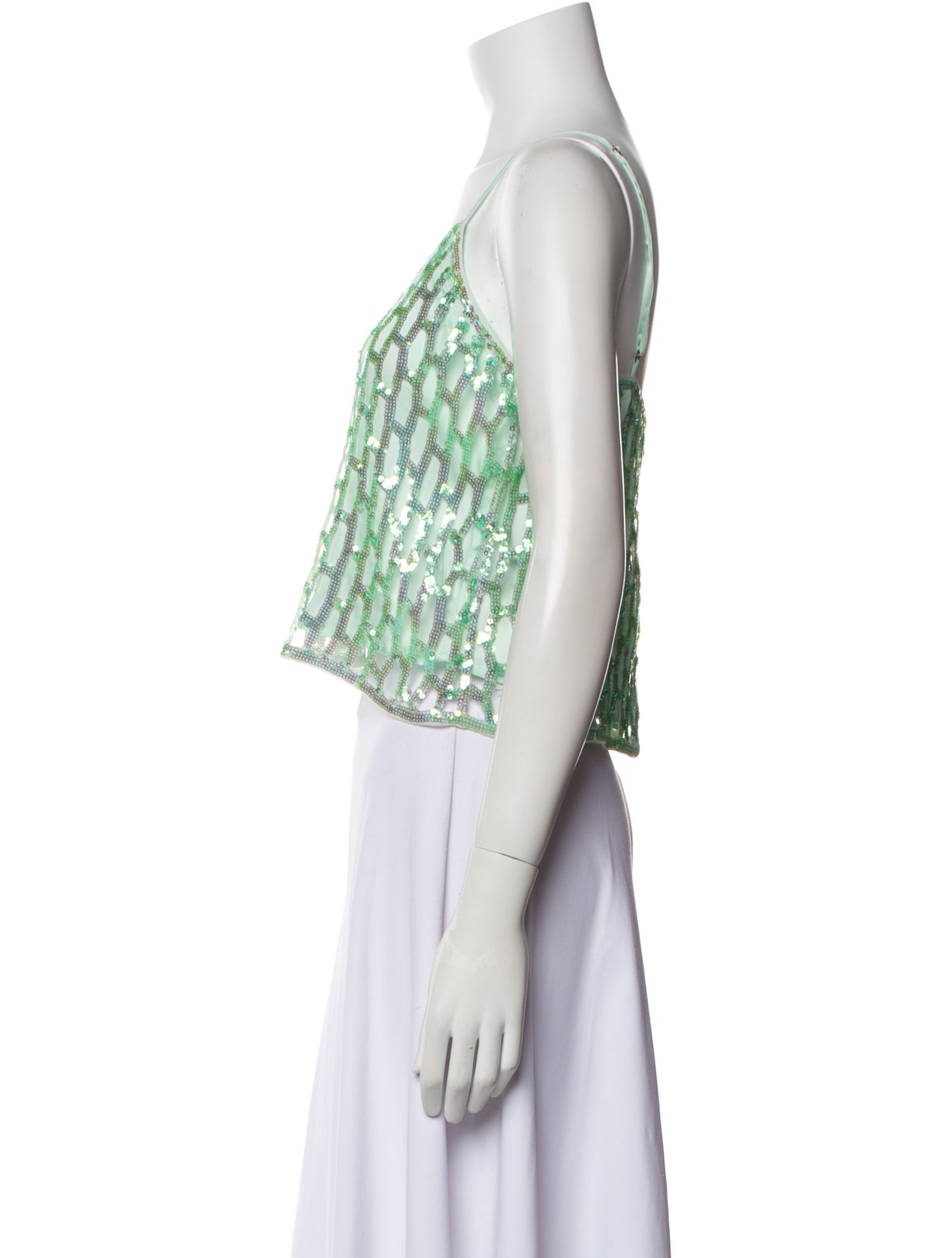 Forte Forte Printed Square Neckline Crop Top w/ Tags